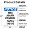 Signmission Fire Alarm Control Panel Inside, 18 in W x Rectangle, Plastic OS-2PACK-NS-P-1824-V-12520 - alternate 4